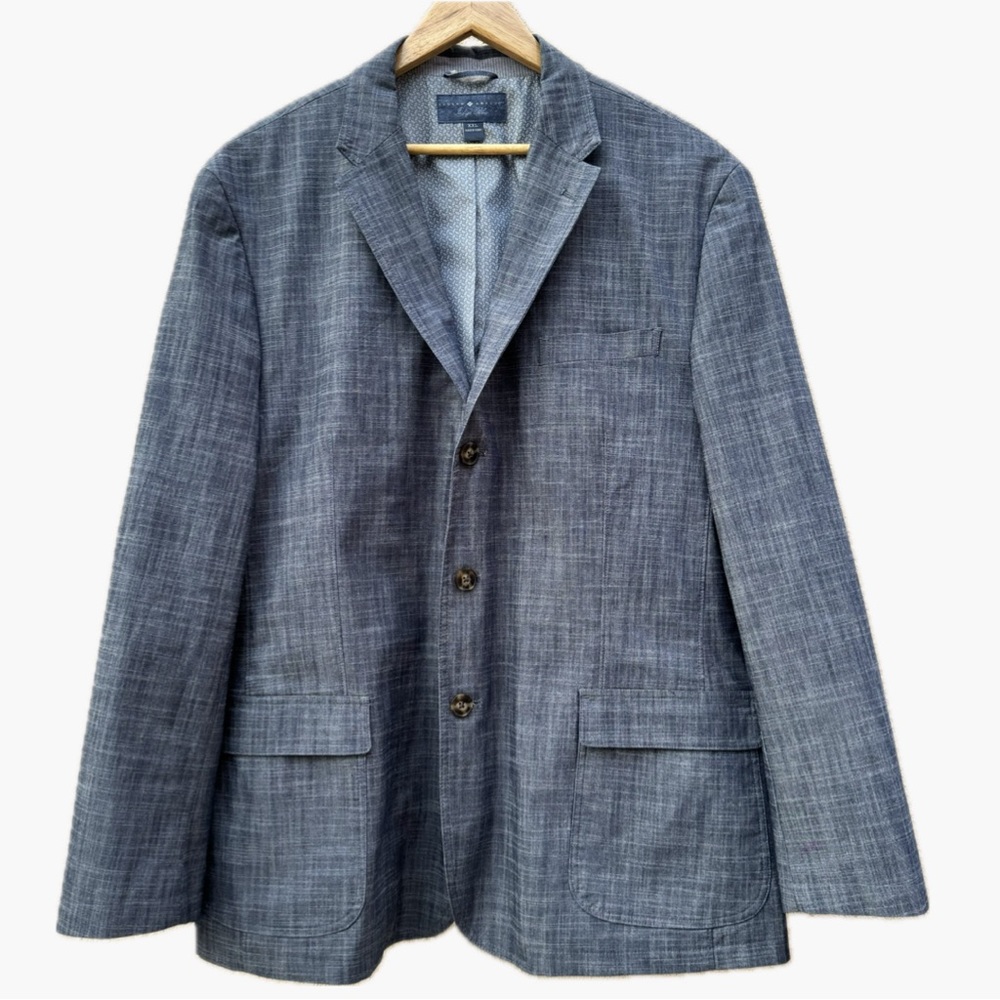 🆕Joseph Abboud Indigo Blue 3 Button Blazer Jacket Sz XXL